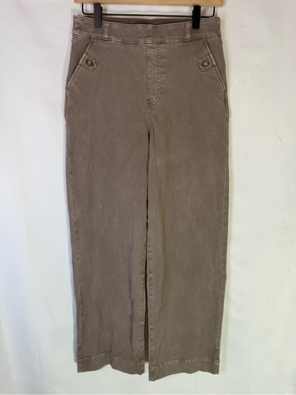 SPANX - NWOT Women’s Stretch Twill Wide-Leg Pants in Taupe - Size M